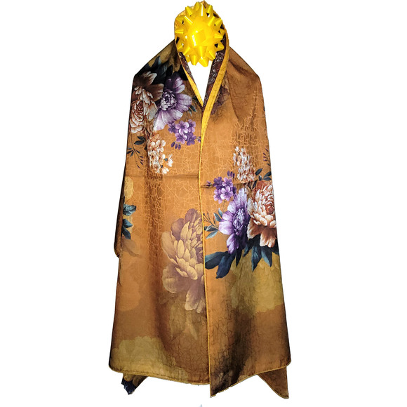 NWT Double-Sided Silk Scarf 27"x70" Long Rectangle Shawl Wrap 8693 - Picture 7 of 9